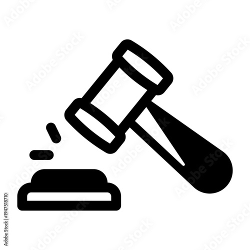 A solid style icon of a legal advice document