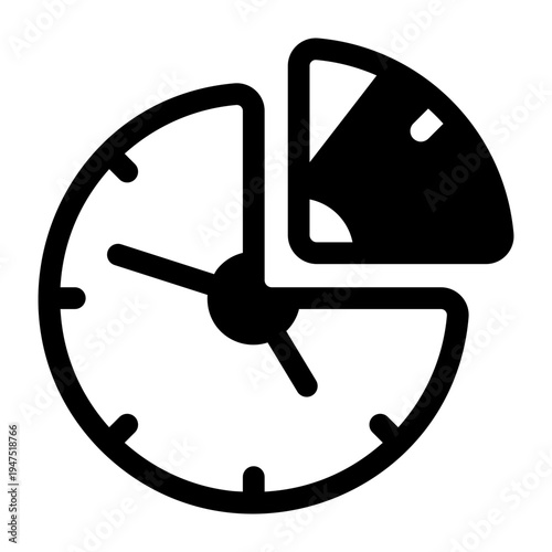 Filled style icon showing a deadline reminder