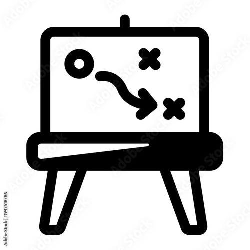 A glyph style icon of business strategy