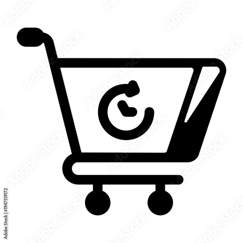 A solid style icon depicting limited offer