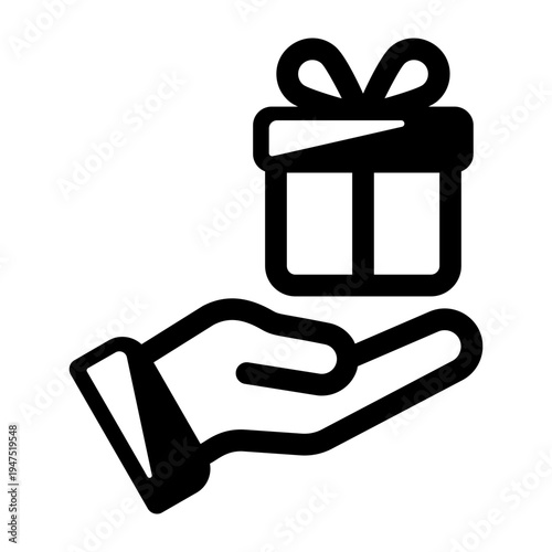 Glyph icon depicting a loyalty point