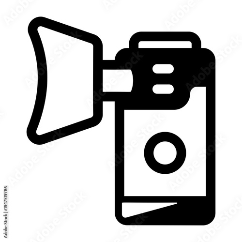 A solid style icon of a nebulizer