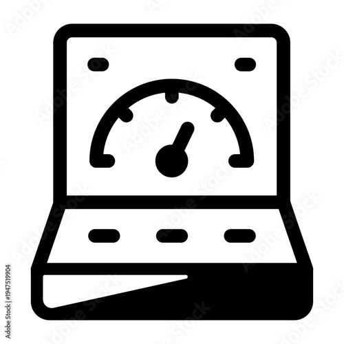 Glyph icon depicting a control panel