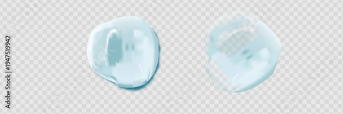 Cream texture stroke isolated on transparent background. Facial creme, foam, gel or body lotion skincare icon.