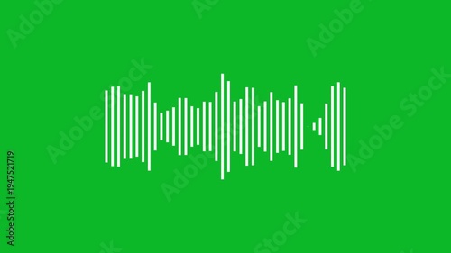 Audio waveform sound signal visualization. Digital sound wave pattern for music production, podcast recording and audio technology background
