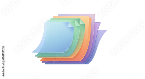Layered Document Stack Icon Representing File Organization Record Management And Business Information Storage System