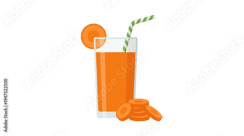 Carrot juice in glass