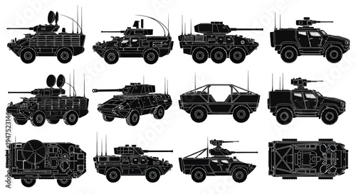 Wheeled Armored Vehicle Technical Illustration