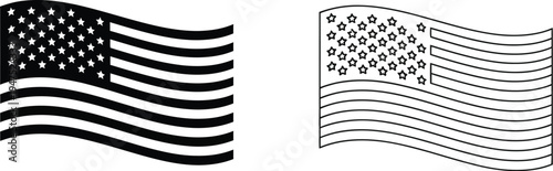 American flag symbols Vector