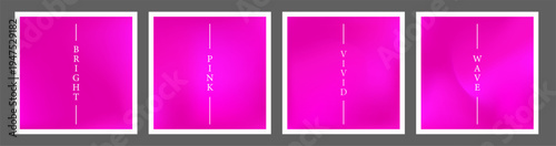 Fuchsia gradient. Colorful magenta ombre social media template for fashion and beauty content. Vector illustration.