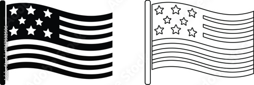 American flag patriotic symbols Vector