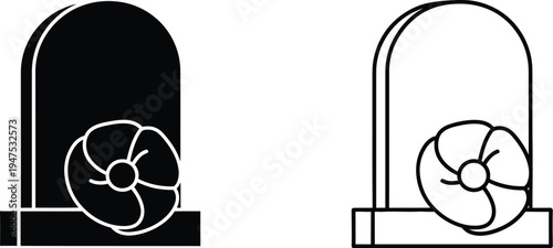 Exhaust fan ventilation icons Vector