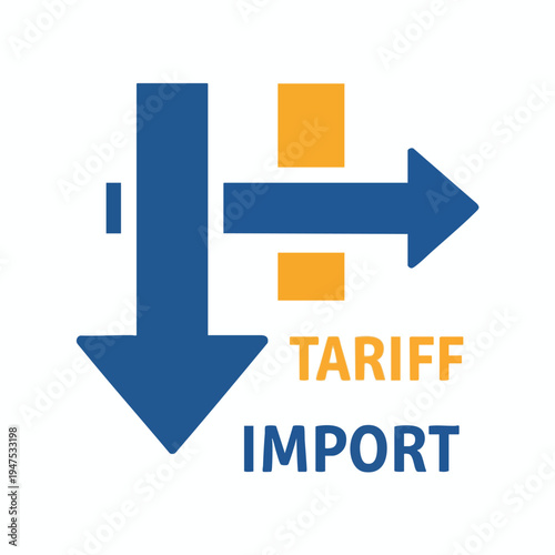 Conceptual graphic representing import tariffs and financial flow