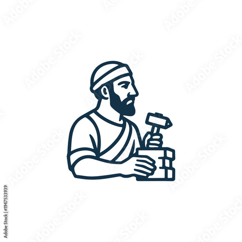 Ancient Mason Man Logo