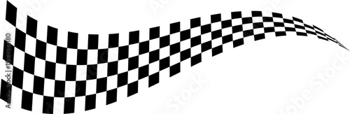 Abstract Checker Wave Flowing In Bold Dynamic Motion