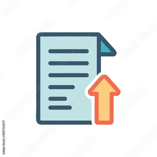 Document with an upward arrow, indicating upload or submission