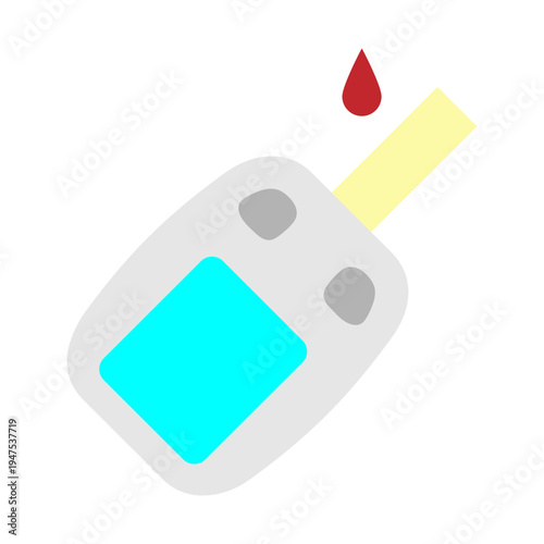 Glucose Meter Vector Flat Icon Design