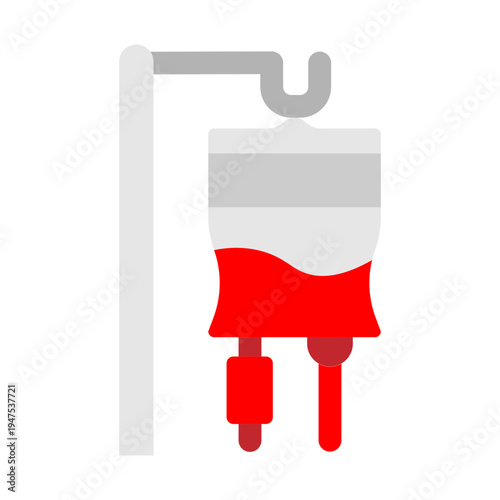 IV Drip Vector Flat Icon Design