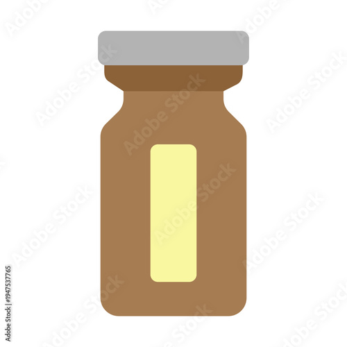 Vaccine Bottle Vector Flat Icon Design