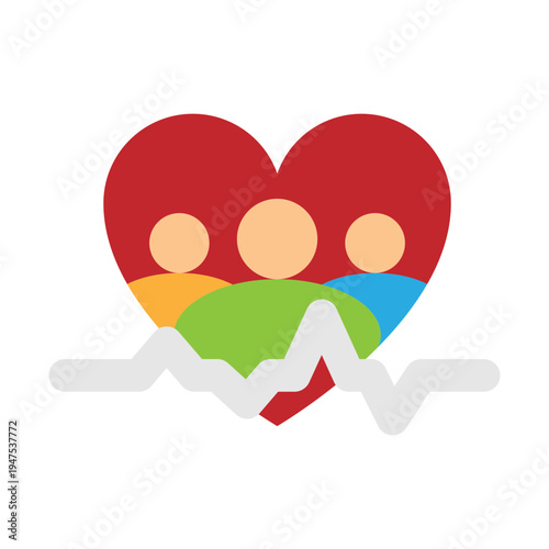 Community Health Vector Flat Icon Design