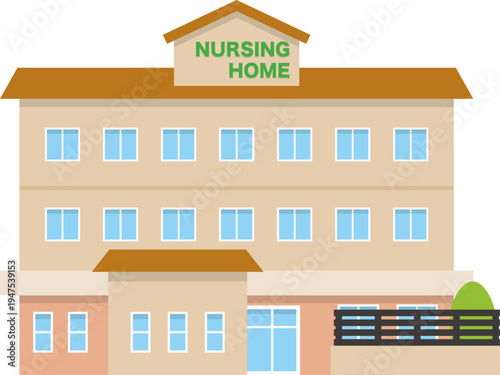 老人ホームの建物イラスト