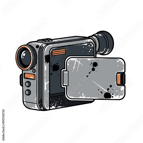 Retro video camera illustration