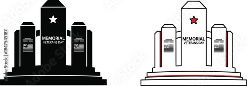 Skyscraper cityscape buildings with star emblem Vector