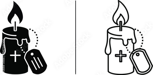 Medical candles with first aid kits Vector