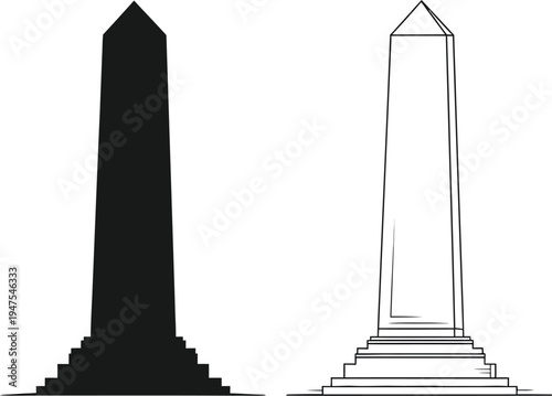 Monument illustration obelisk Vector
