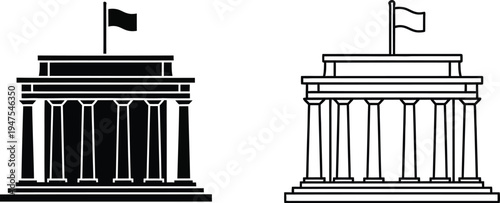 Brandenburg gate illustrations Vector