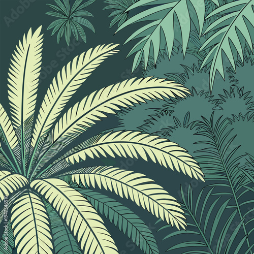 palm leaves background