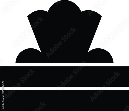 Decorative emblem with space for text on transparent background