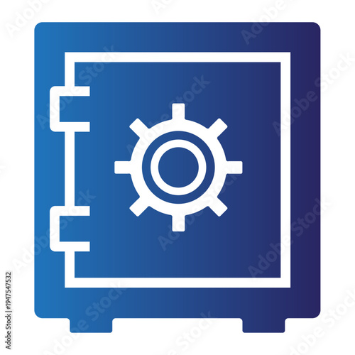 A robust digital safe icon, symbolizing advanced protection and security for valuable assets, like a fortress guarding precious tropical aspirations