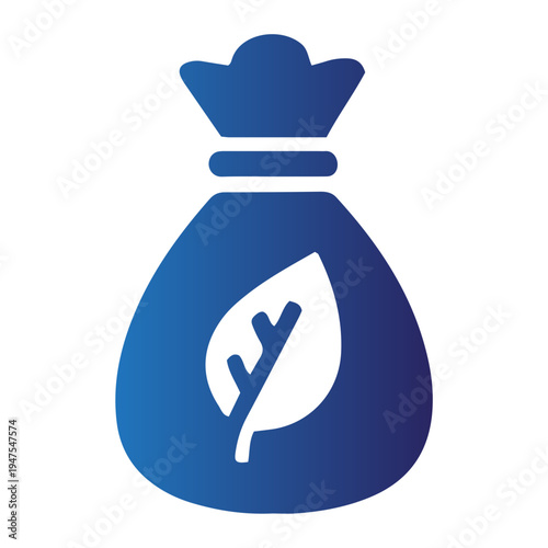 Embrace sustainable tropical prosperity with this vibrant blue gradient icon, representing eco-friendly investments and the intrinsic value of natural resources for a greener future