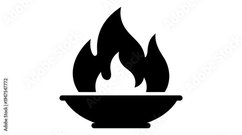 Olympic flame silhouette