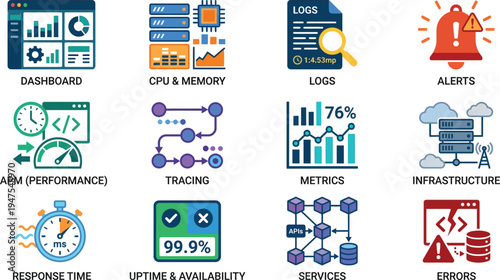 Cloud Computing  IT Services Icons with Labels