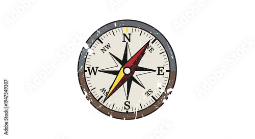 Vintage Compass Navigation Tool