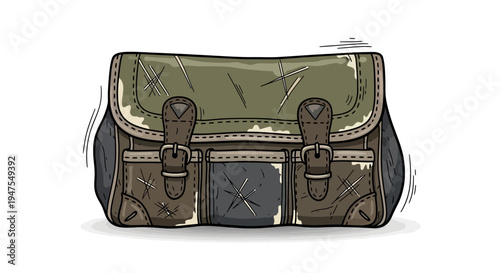 Vintage Satchel Bag Illustration