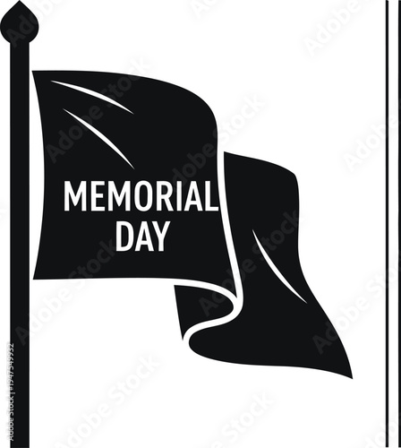 Memorial day flag Vector