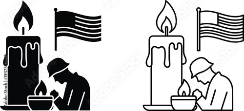 American veterans memorial day symbol Vector