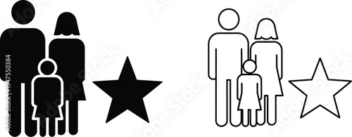 Family comparison stars rating Vector