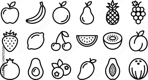 set of different kinds of vegetables