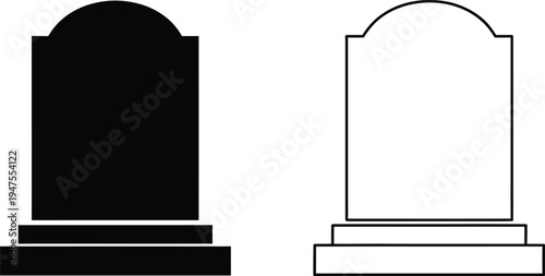 Tombstone icon set Vector