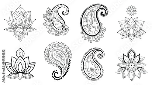 A collection of intricate Celtic knotwork designs and floral patterns are displayed