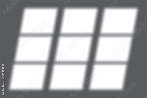 Window shadow overly. Light from windows shadow effect