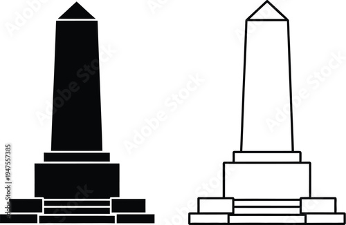 Monument obelisk illustration Vector