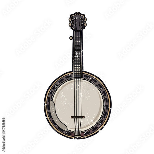 Distressed Banjo Icon