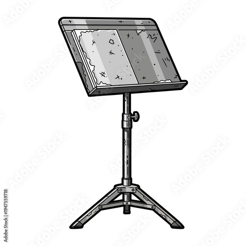 Music Stand with Sheet Music