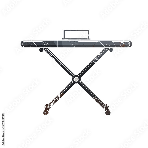 Retro Ironing Board with Scratched Texture