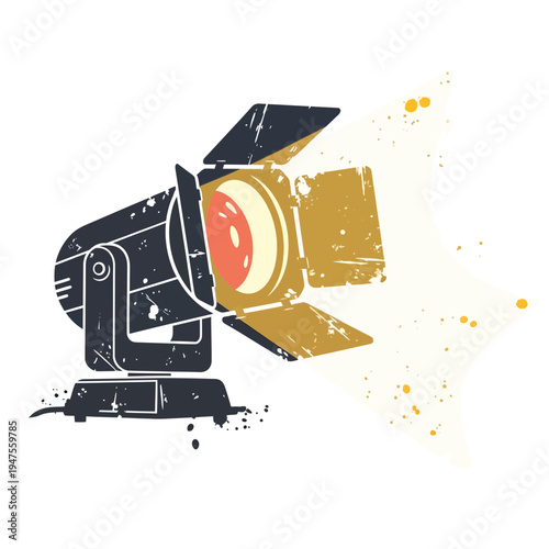 Spotlight focused on a white background